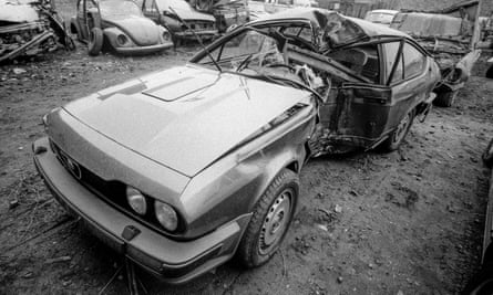 Lutz Eigendorf’s car after a mysterious traffic accident in 1983.