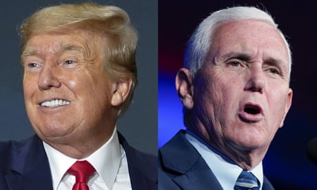 Donald Trump and Mike Pence, seen speaking at different events in Washington in July last year.