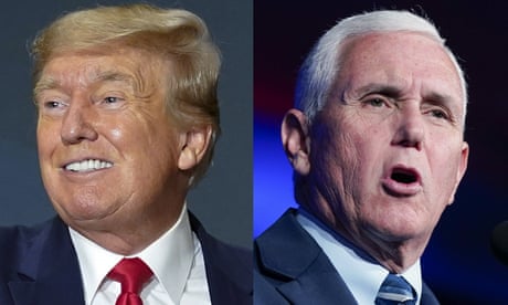 Donald Trump and Mike Pence, seen speaking at different events in Washington in July last year.