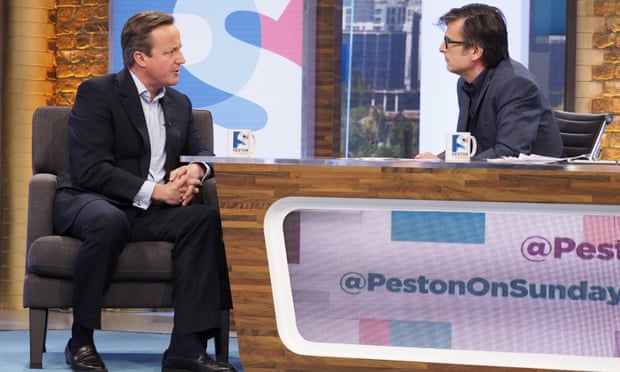David Cameron and Robert Peston