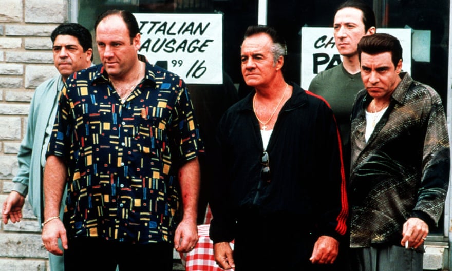 Vincent Pastore as Big Pussy Bompensiero; James Gandolfini as Tony Soprano; Tony Sirico as Paulie Walnuts; Federico Castellucio as Furio Giunte; Steven Van Zandt as Silvio Dante in the Sopranos from 2001.