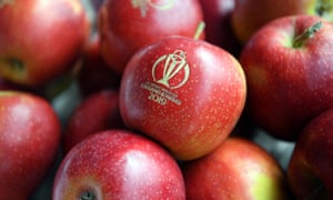 Cricket World Cup branded apples