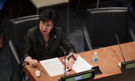 Margaret Chan, director general for the World Health Organization, speaking at another UN event on refugees and migrants.