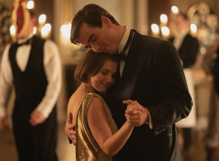 A couple slow dancing