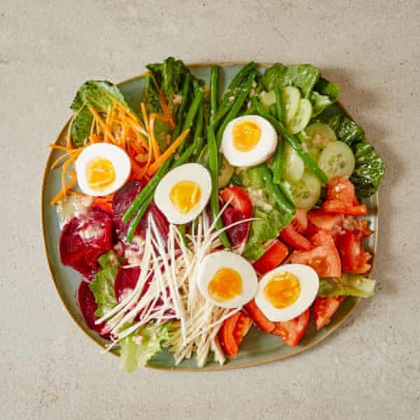 Assiette de crudités Raymond blanc.