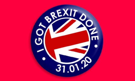 Limited edition Got Brexit Done lapel pin,, which costs £5.