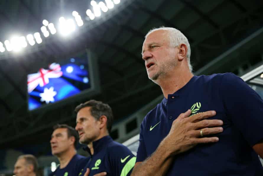 Socceroos at critical juncture with more than World Cup place at stake | World Cup 2022 qualifiers 2 Graham Arnold before last week’s friendly against Jordan.