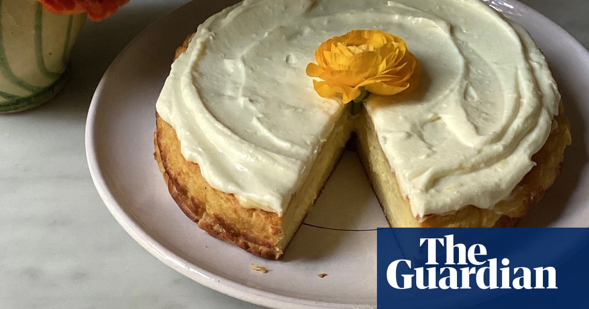 Rachel Roddy's recipe for almond and potato cake with lemon curd and mascarpone | A kitchen in Rome