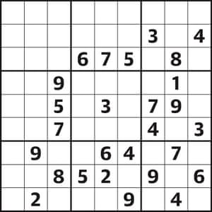sudoku 3871 hard life and style the guardian