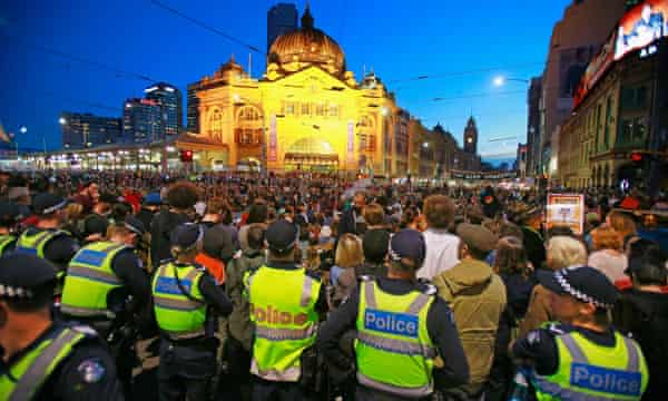 Melbourne City Centre Blocked By Protests Over Closure Of Indigenous Communities As It Happened Australia News The Guardian Melbourne City Centre Blocked By Protests Over Closure Of Indigenous Communities As It Happened Australia News The Guardian