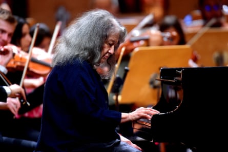 Argentinian musician and pianist Martha Argerich performs with the Peace Orchestra Project during Bologna Festival at Manzoni Theater on September 04, 2023 in Bologna, Italy. (Photo by Roberto Serra - Iguana Press/Getty Images)