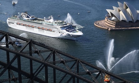 Pacific Explorer arriving in Sydney Harbour