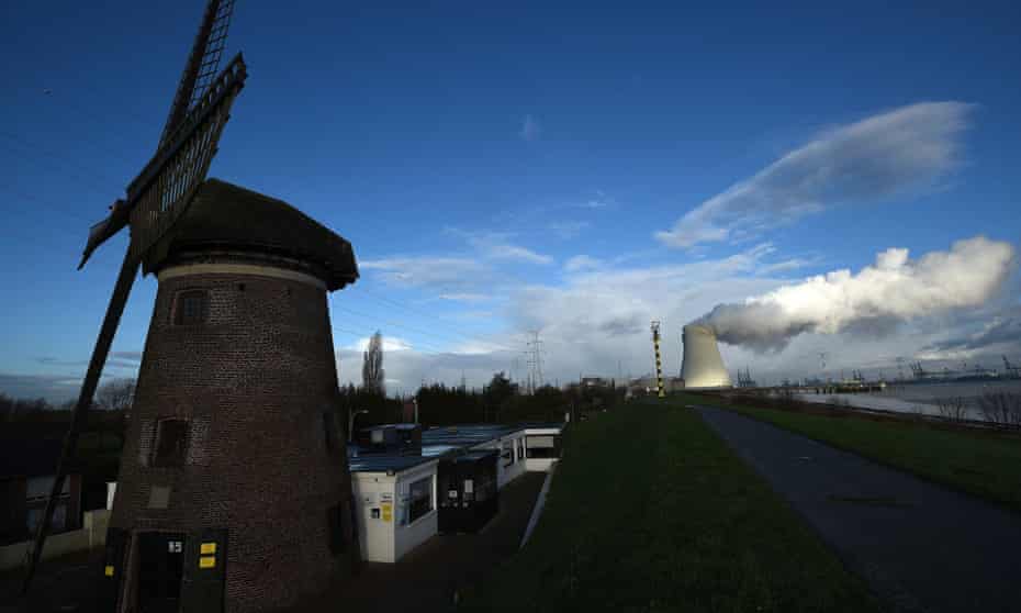 Cooling towers of Belgium’s Doel nuclear plant.