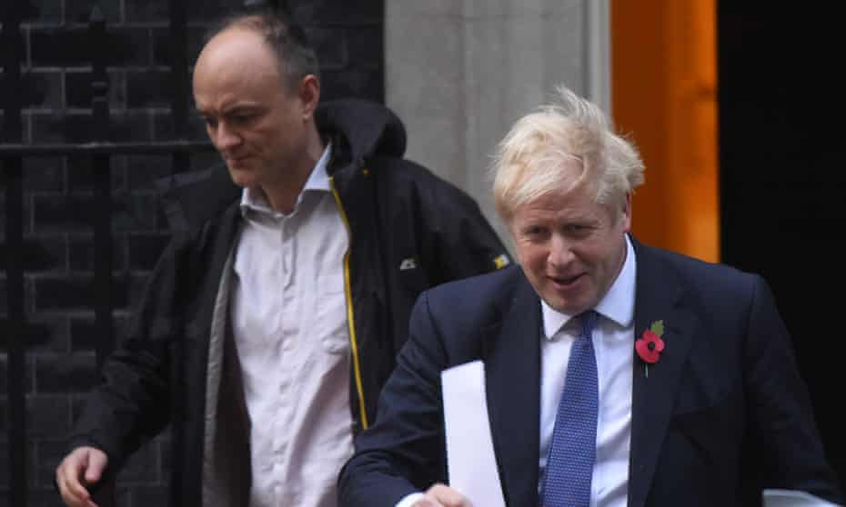 Boris Johnson and Dominic Cummings, pictured in 2019.
