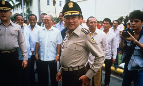 Surrender to the sound … Panamanian dictator Manuel Noriega. 