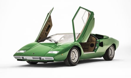 The Lamborghini Countach came out in 1974. In London, rumour had it that the tyres were too wide for parking wardens to fit wheel clamps.
