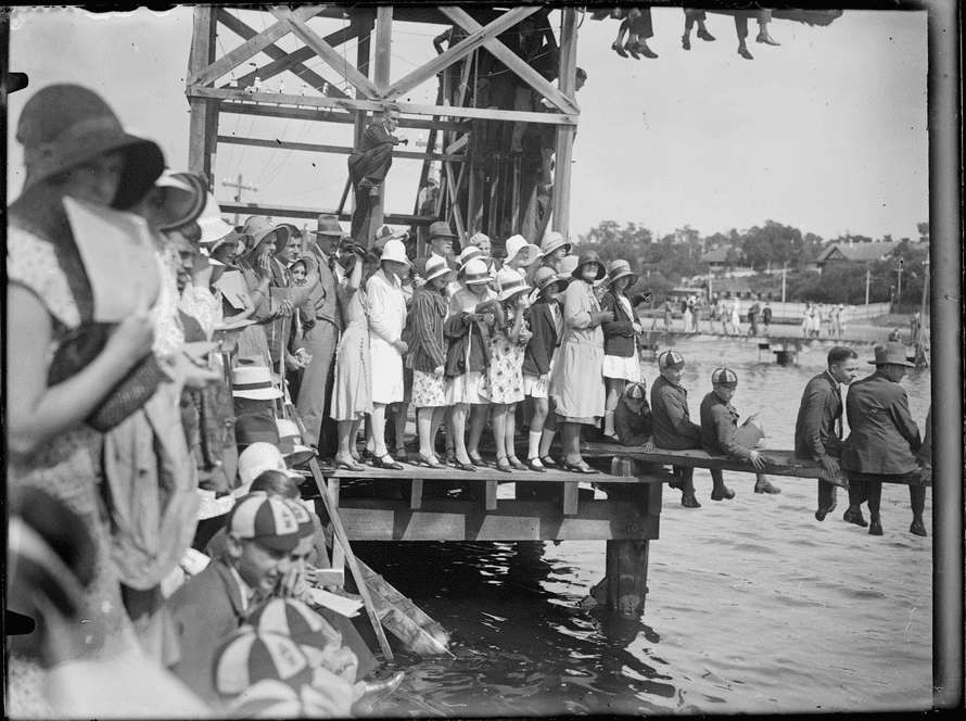 Public Schools' Association Annual Swimming Carnival at Crawley Baths, 28 February 1931, Swan River, Western Australia.