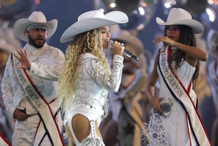 Beyoncé and Blue Ivy, right, at an NFL game in Houston, Texas, last December.