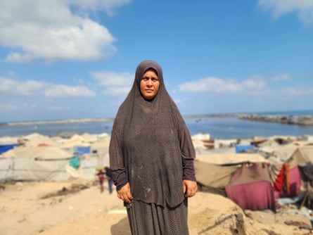 Ibtisam Saleh in displaced camp