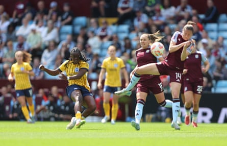 Michelle Agyemang shoots for Brighton