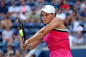 Ashleigh Barty of Australia returns a shot.