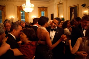 Barack and Michelle Obama dance at the Governors Ball, February 2009