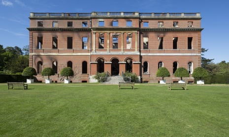 Clandon Park House in Surrey two weeks after a fire