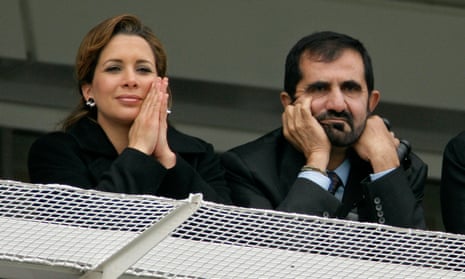 Princess Haya and Sheikh Mohammed at Epsom racecourse in 2009.