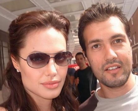 A selfie of Jason Thanos with Angelina Jolie.