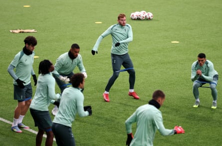 Dejan Kulusevski trains with teammates Bodø/Glimt in the Europa League semi-final.