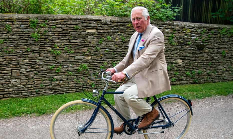 Prince Charles on a bike