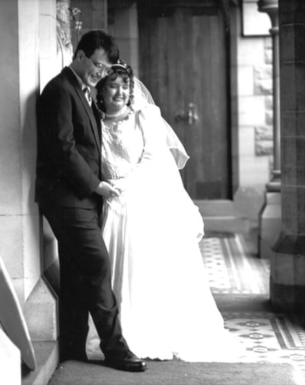 James and Rebecca Dominguez on their wedding day in 1996.