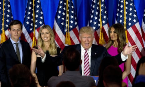 Donald Trump, Melania Trump, Ivanka Trump and Jared Kushner