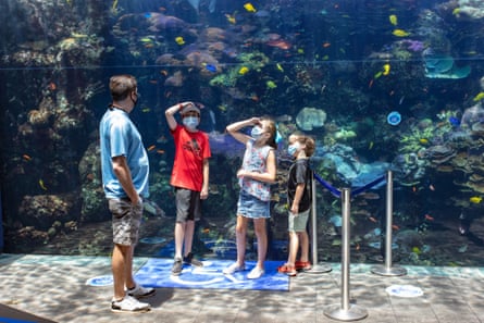 People visit Georgia Aquarium in Atlanta