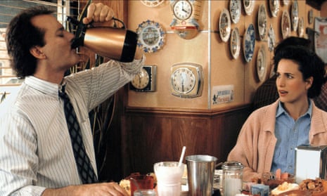 Bill Murray and Andie MacDowell in Groundhog Day.