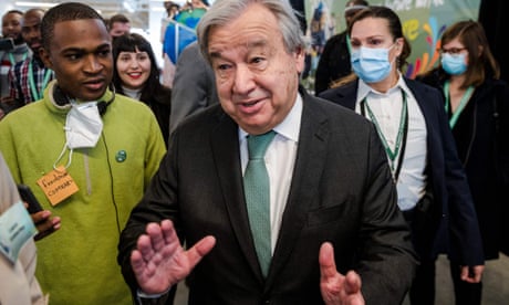 The UN secretary general, António Guterres, at the UN biodiversity conference (Cop15) youth summit in Montreal, Canada, earlier this month