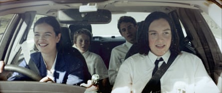 Four teenagers in a car