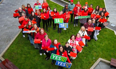 ‘Yes, yes’ campaigners at a photocall organised by the National Women's Council in Dublin