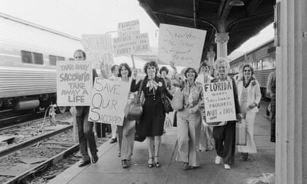 A protest against a proposed ban on saccharin in Washington DC, 1977