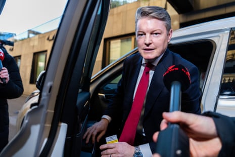 Deputy premier Ben Carroll arrives at Victorian Parliament House on Tuesday.