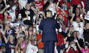 Donald Trump supporters at a rally in Orlando, Florida