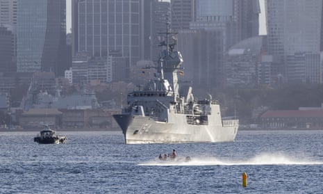 The HMAS Arunta is one of three ships that will take part in the deployment.