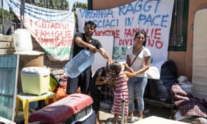Roma camp in Rome.