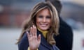 FILES-US-POLITICS-WOMEN-BOOKS-MELANIA<br>(FILES) In this file photo taken on March 04, 2019 US First Lady Melania Trump boards a plane at Andrews Air Force Base for a three state overnight trip in Maryland. - Melania Trump has a White House suite of her own, is less than chummy with first daughter Ivanka, and uses her wardrobe to make statements, a new biography about the US first lady says. "Free, Melania," an unauthorized look at President Donald Trump's wife by CNN reporter Kate Bennett, is set for release on Tuesday, but official Washington is already buzzing about its contents. (Photo by Brendan Smialowski / AFP) (Photo by BRENDAN SMIALOWSKI/AFP via Getty Images)
