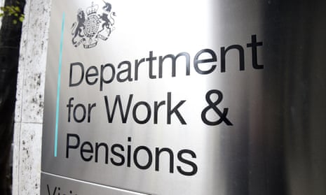 The Department for Work and Pensions sign