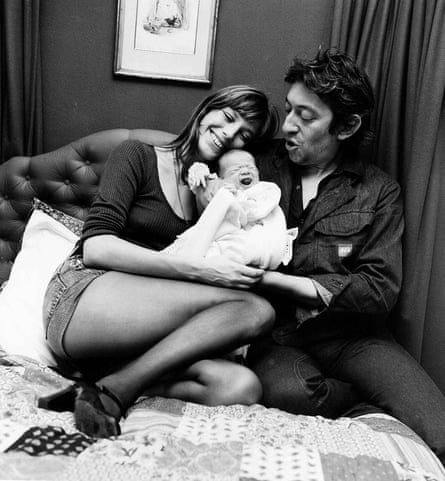Jane Birkin and Serge Gainsbourg with Charlotte in 1971.