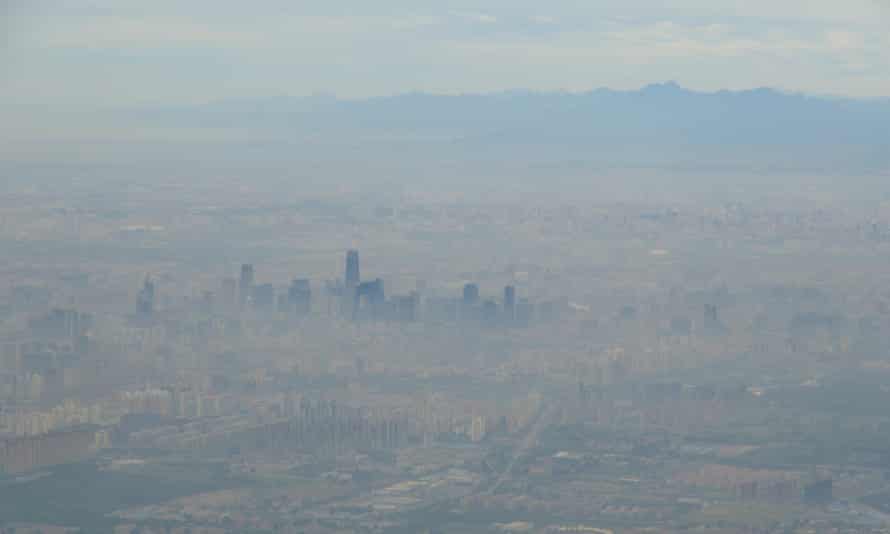 Smog over the Beijing skyline