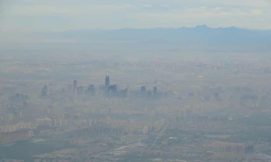 Smog over the Beijing skyline