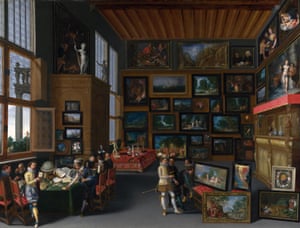 Cognoscenti in a Room Hung With Pictures circa 1620 by an unknown Flemish artist