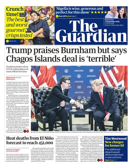 Guardian front page
